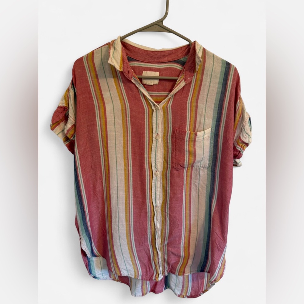 American Eagle Outfitters Multicolor Striped Button Down Shirt